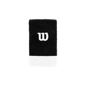 Muñequera Wilson Extra Ancha Negro/bco